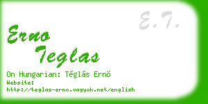 erno teglas business card